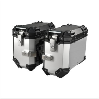 Factory Shipped Aluminum Alloy 36L Reinforced Waterproof Large Capacity Motorcycle Side Case Motorcycle Alarm Leg Bag
