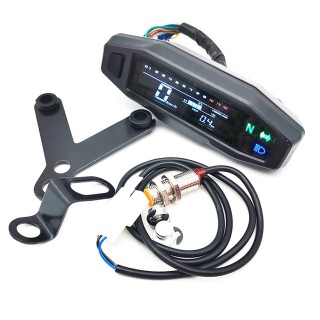 ManufacturerDirectSaleMotorcycle Modification Voltage LCD Digital Instrument VA Screen Sunlight Readable Complete Set With Mount