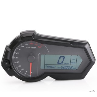 Customized Motorcycle Color LCD Instrument with SpeedometerTachometerWater Temperature Fuel GaugeOdometer and ABS Speed Function