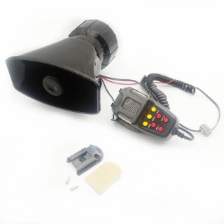 Motorcycle Horn, Car Horn with Square Outlet, 7-Tone 12V 100W PA Horn, Wholesale 7-Sound Alarm Horns for Vehicles.