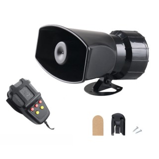 Motorcycle Horn Car Alarm Horn With 7 Tones, Wireless Siren Horn, Voice Recording Horn, 7tone Siren Horn With Remote Control.
