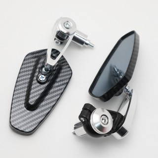 Car Ramp, Retro Handlebar Mirror, Wide-Angle Reflective Mirror Motorcycle Mirrors Offroad Accessories