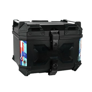 45L Motorcycle Rear Case Storage Box, ABS Plastic Rear Case, Quick Detach Waterproof with Base Trunk