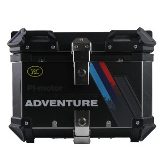 45L Decal Blue-Black Edition Aluminum Tail Case for Electric Vehicles, Motorcycles, Scooters, and Rally Cars