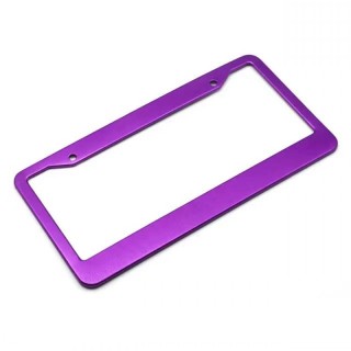 US Spec 2-Hole Rolled-In Aluminum Alloy License Plate Frame Popular License Plate Customization