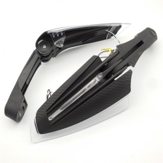 Motorcycle LED Windshield Hand Guards Suitable for KTM BMW Accessory Modification,Dual Color Yellow/White Light