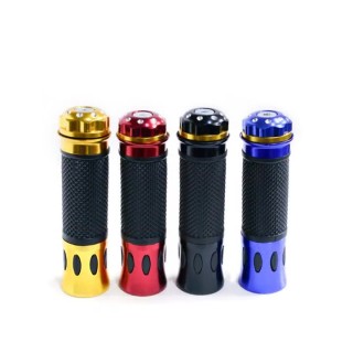 Motorbike Accessories Motorcycle Handlebar Grip CNC Rubber Aluminum Alloy End Cap Style Handlebar Grip Cover