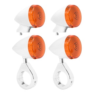 Motorcycle Front and Rear Turn Signals, Suitable for Harley 39mm 41mm LED Indicator Light Modification, 4pcs