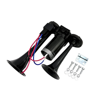 Car Horn,Dual-Tube Integrated Electric Pump Air Horn with Relay, 600dB Compressor Integrated Air Horn, Speaker & Horn
