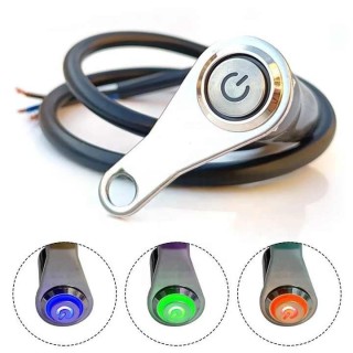 Accesorios Para Motos,Motorcycle LED Headlight Spot Light Switch, Stainless Steel Bracket Metal Power Self-locking Switch