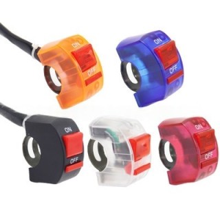 Accesorios Para Motos,Motorcycle Modification Switch, Color Transparent Switch, LED Headlight Spot Light Kill Power Switch