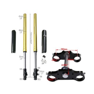 Off-road Motorcycle Front Shock Absorber, Suitable for Small/mid/high Racing Apollo Parts Modification,inverted Front Shock