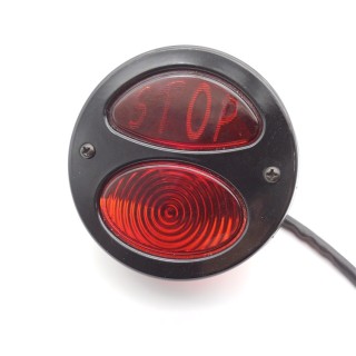 Accesorios Para Motos,Electric Bicycle Modified STOP Letter Brake and Running Light,off-road Motorcycle Round LED Rear Taillight
