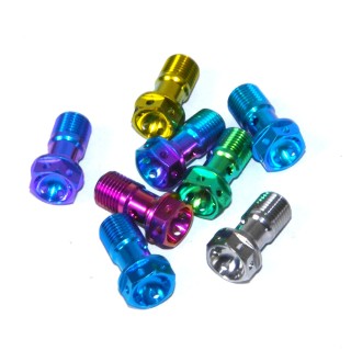 Factory Direct High-Performance Single-Hole Titanium Screws-M10*1.0/1.25 Dual-Pipe Screws for Brake Master Cylinder