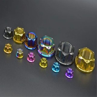 M5/M6/M8/M10/M12/M14/M16/M18/M20  DIN934 Titanium Alloy Nuts for Motorcycle - Manufacturer Direct Supply