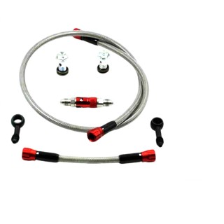 Accesorios Para Motos AN3 Caliper Brake Hose Shut-Off Valve/Quick-Release Combo Kit-Stainless Steel Straight Fitting
